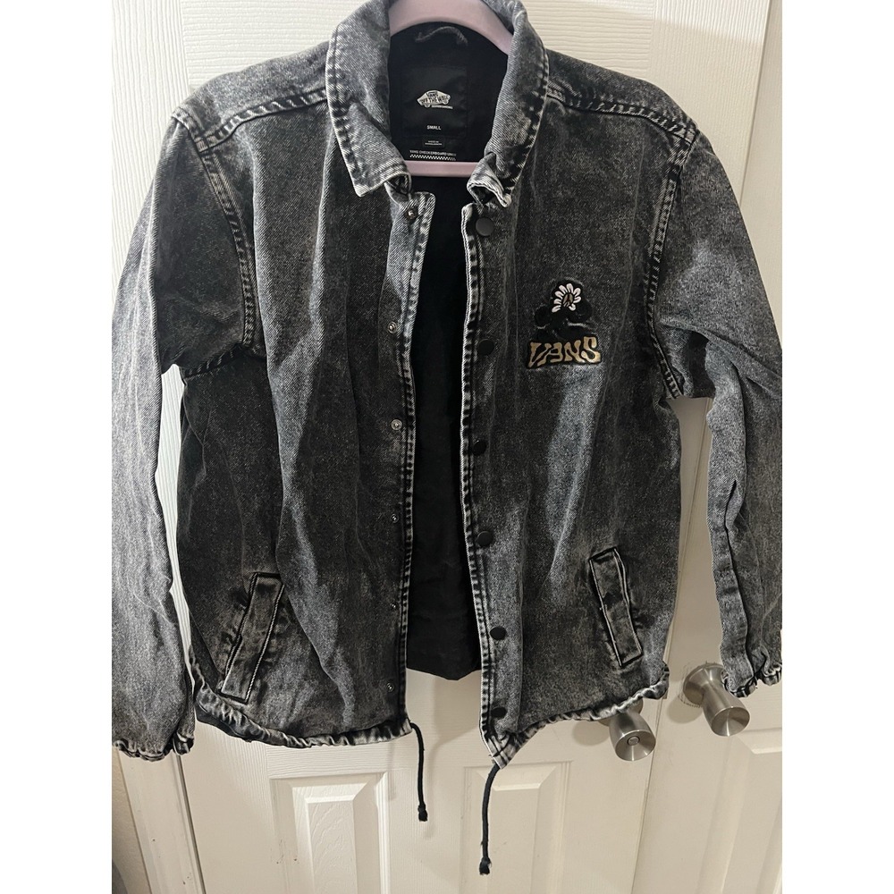 Vans Torrey Black Washed Denim‎ Skate Jacket Small